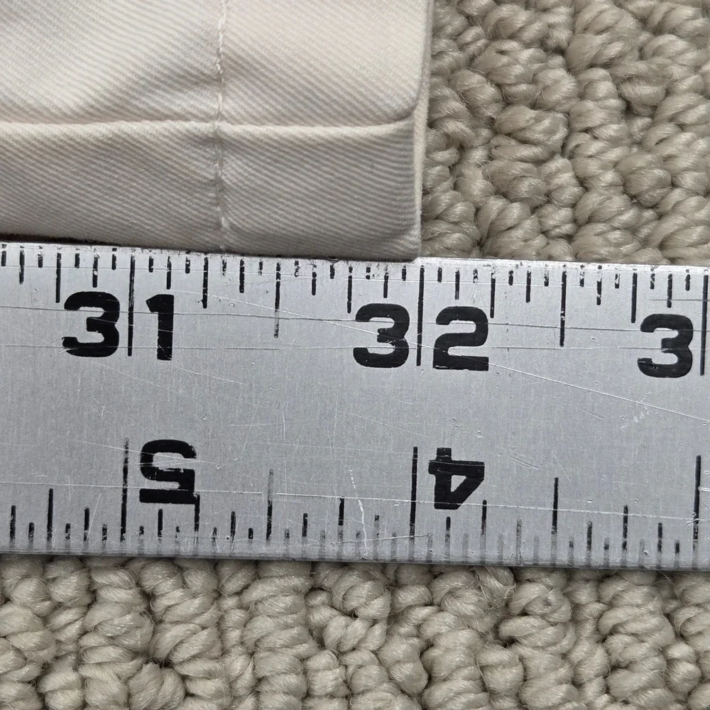 Peter Millar Lightweight Twill Trouser Chino Pants Off White Mens 38x32 *READ